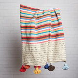 Moroccan Tassel Blanket in Multicolor