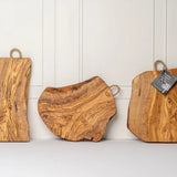 Italian Olivewood Charcuterie Board with Rope Handle