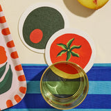 Pimento Olive Coasters - Set of 4