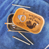 Very Cute Tin of Safety Matches - Orange