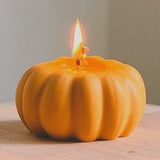 Pumpkin Beeswax Taper Candle - Orange