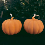 Pumpkin Beeswax Taper Candle - Orange