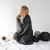 Double Cable Knit Blanket