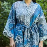 Patch of Blue Mezze Cotton Kimono Robe