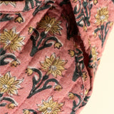 Block Print Knot Vanity Bag in Pink