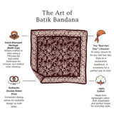 Hand-Dyed Batik Bandana in Plum