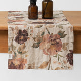Vintage Roses Linen Table Runner