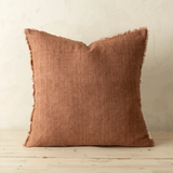 Lina Linen 20" Throw Pillow in Rooibos