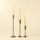 Luna Candlestick Holder, Medium Silver
