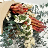 Summer Protea & Baby Eucalyptus Bouquet
