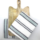 Tea Towel & Wooden Board Set in Teal
