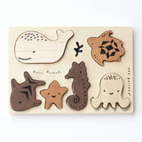 Wooden Tray Puzzle with Ocean Animals