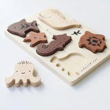 Wooden Tray Puzzle with Ocean Animals