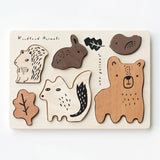 Wooden Tray Puzzle with Woodland Animals