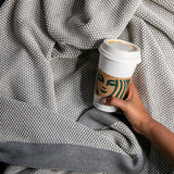 Eka Stipple Knit Blanket in Grey