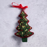 Adorned Christmas Tree Embroidered Ornament