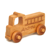 Wooden Fire Truck Push Toy