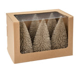Bottle Brush Trees in Champagne Sparkle - Small