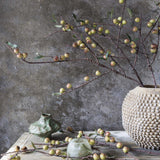 Faux Dappled Rosehip Branch
