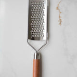 Fine Cheese Grater with Walnut Wood Handle