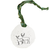 Deer in Snow Ornaments - Set of 3