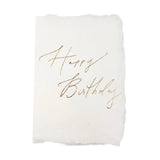 Happy Birthday Gold Cursive Card