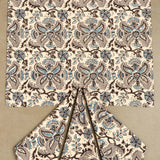 Kalamkari Napkins in Blue + Silver