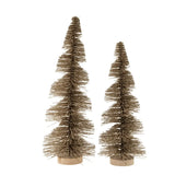 Swirl Bottle Brush Tree in Champagne Sparkle - Tall