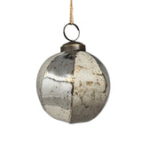 Hand Etched Hexagon Glass Ornament