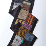 Kantha Silk Table Runner in Black