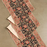 Kalamkari Table Runner in Hibiscus