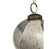 Hand Etched Hexagon Glass Ornament