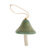 Ceramic Mushroom Ornament in Aqua
