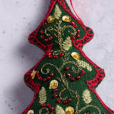 Adorned Christmas Tree Embroidered Ornament