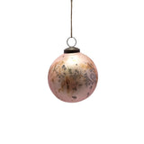 Matte Marbled Glass Ball - Mauve