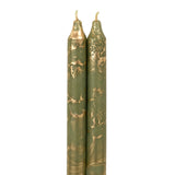 Gold Metallic Taper Candle Set