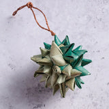 Supernova Folded Ball Ornament - Green