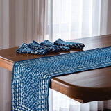 Kalamkari Table Runner in Indigo