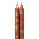 Gold Metallic Taper Candle Set