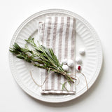 Natural Stripes Linen Napkin Set