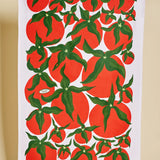 Pomodoro Tomato Red Illustration Tea Towel
