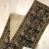 Kalamkari Table Runner in Black + Gold