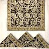 Kalamkari Napkins in Black + Gold