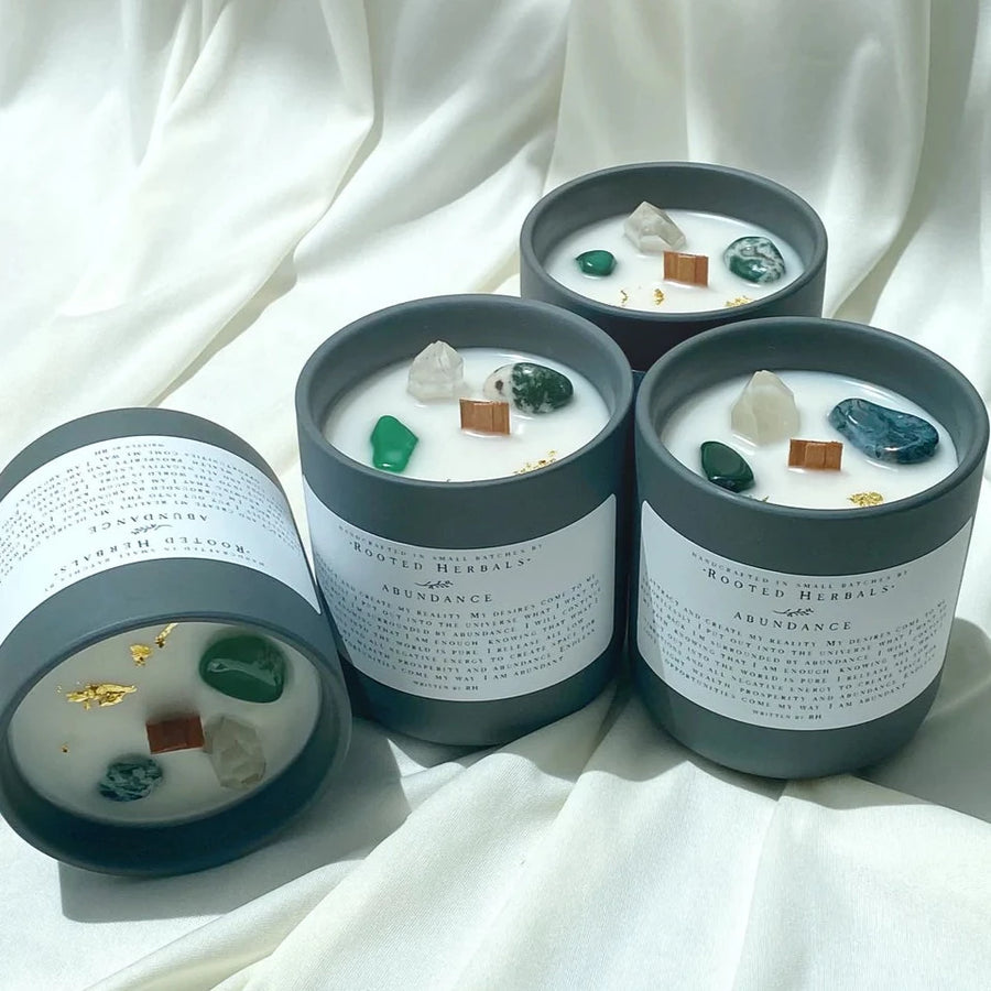 Rooted Herbals Ceramic Votive Candles (Multiple Scents Available)