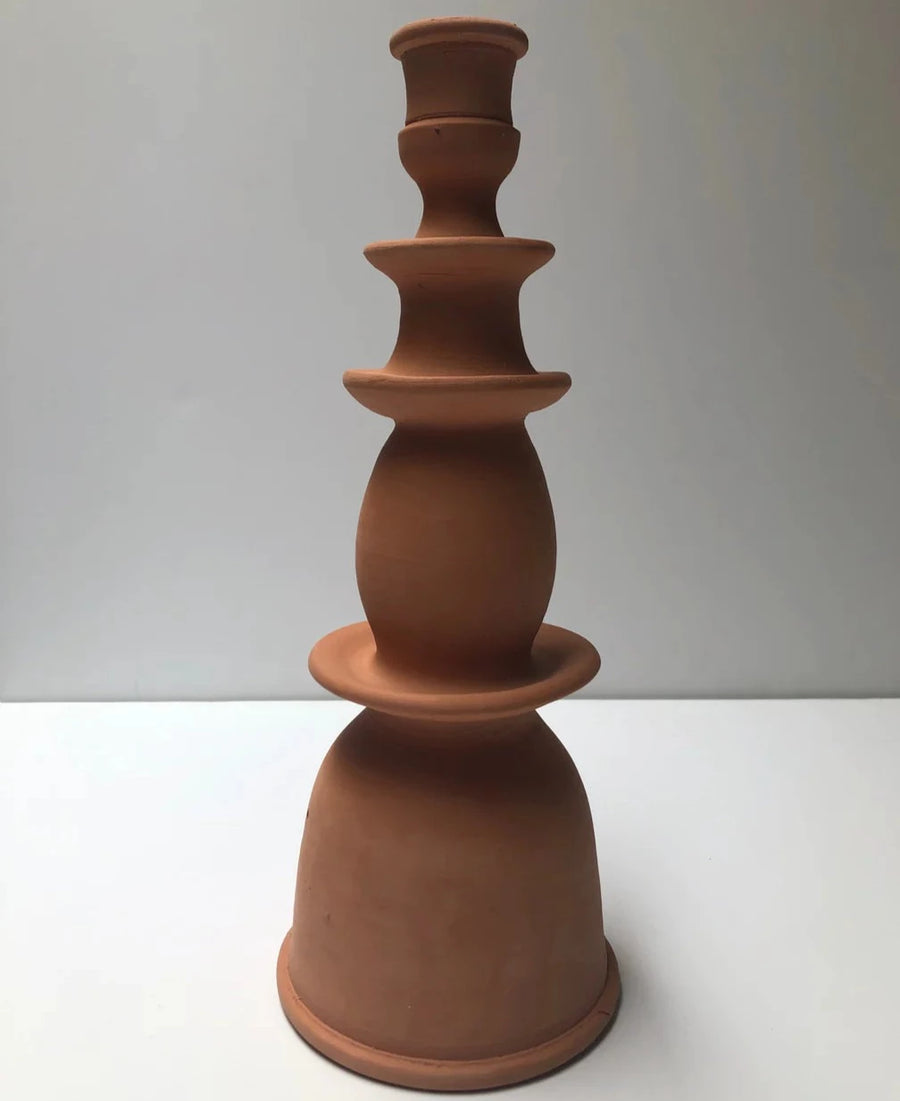 Terra Cotta Handmade Candle Holder (Sizes Available)