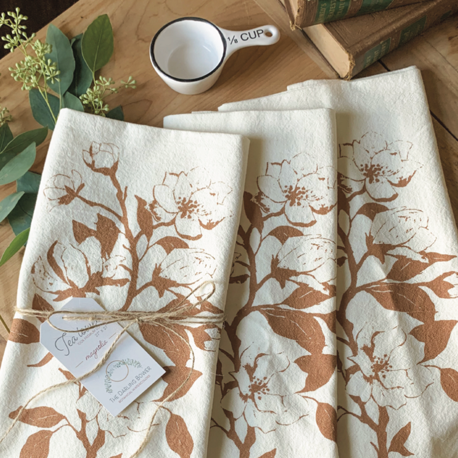 Botanical Tea Towels (Multiple Patterns Available)
