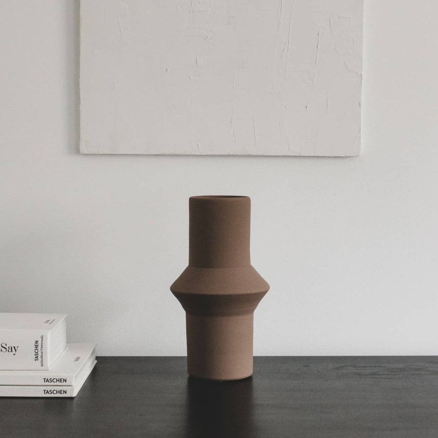 Earthenware Geometric Vase (Colors Available)