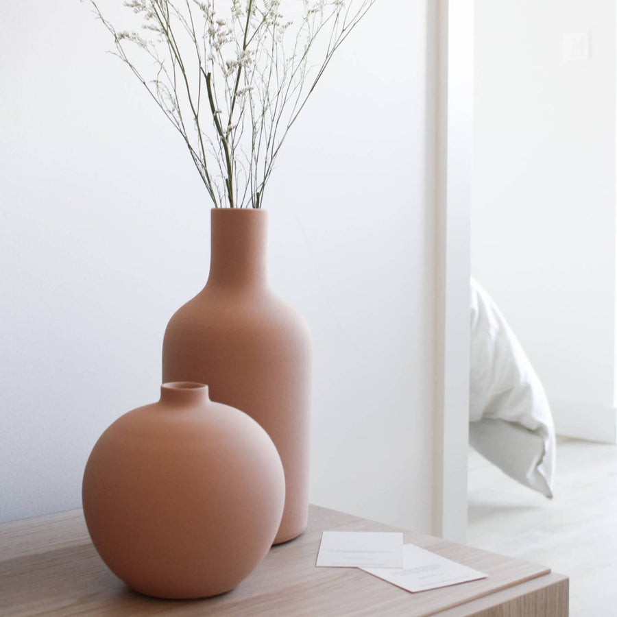 Earthenware Sphere Bud Vase