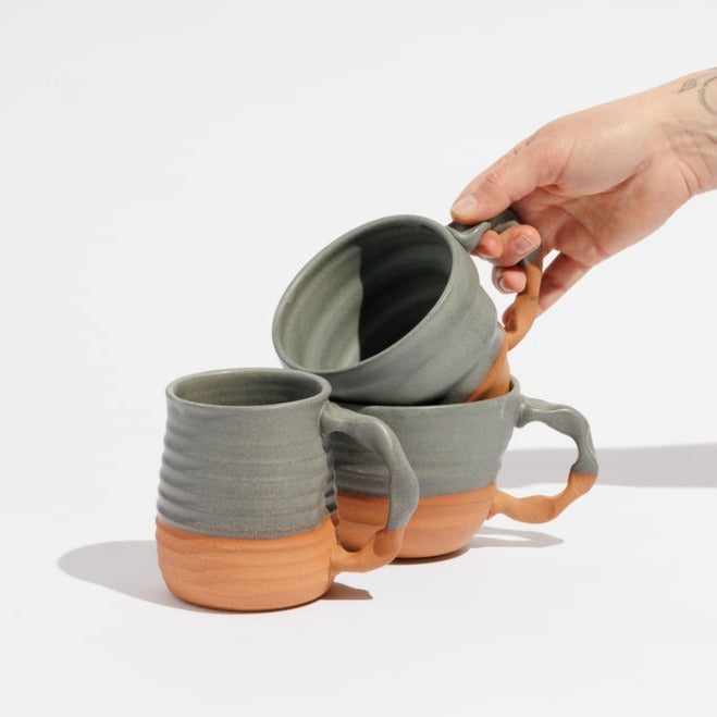 Glaze Dipped Handmade Mugs (Colors Available)