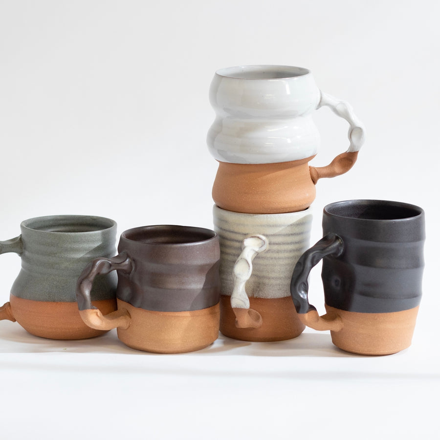Glaze Dipped Handmade Mugs (Colors Available)